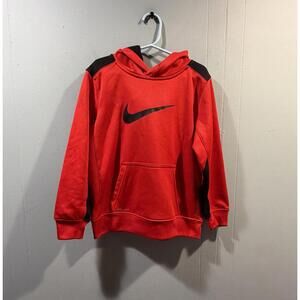 Kids Boys Nike Dri Fit Hoodie Size 6 Red Black